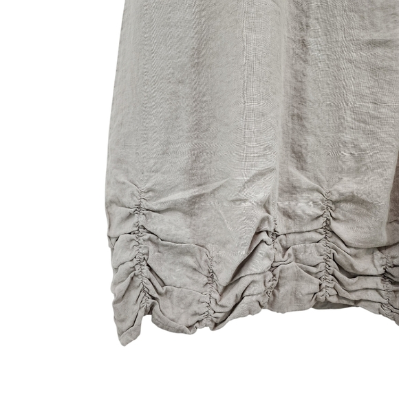 Homefrocks Women's Vintage 100% Linen Ruched Maxi Skirt Lagenlook- S - Picture 4 of 7